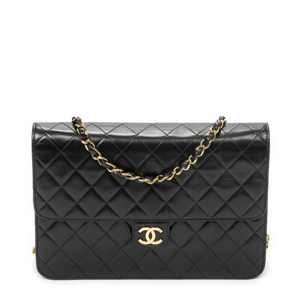 Chanel Vintage Push Lock Straight Flap